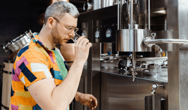 Dropworks worker sniffing distilled rum